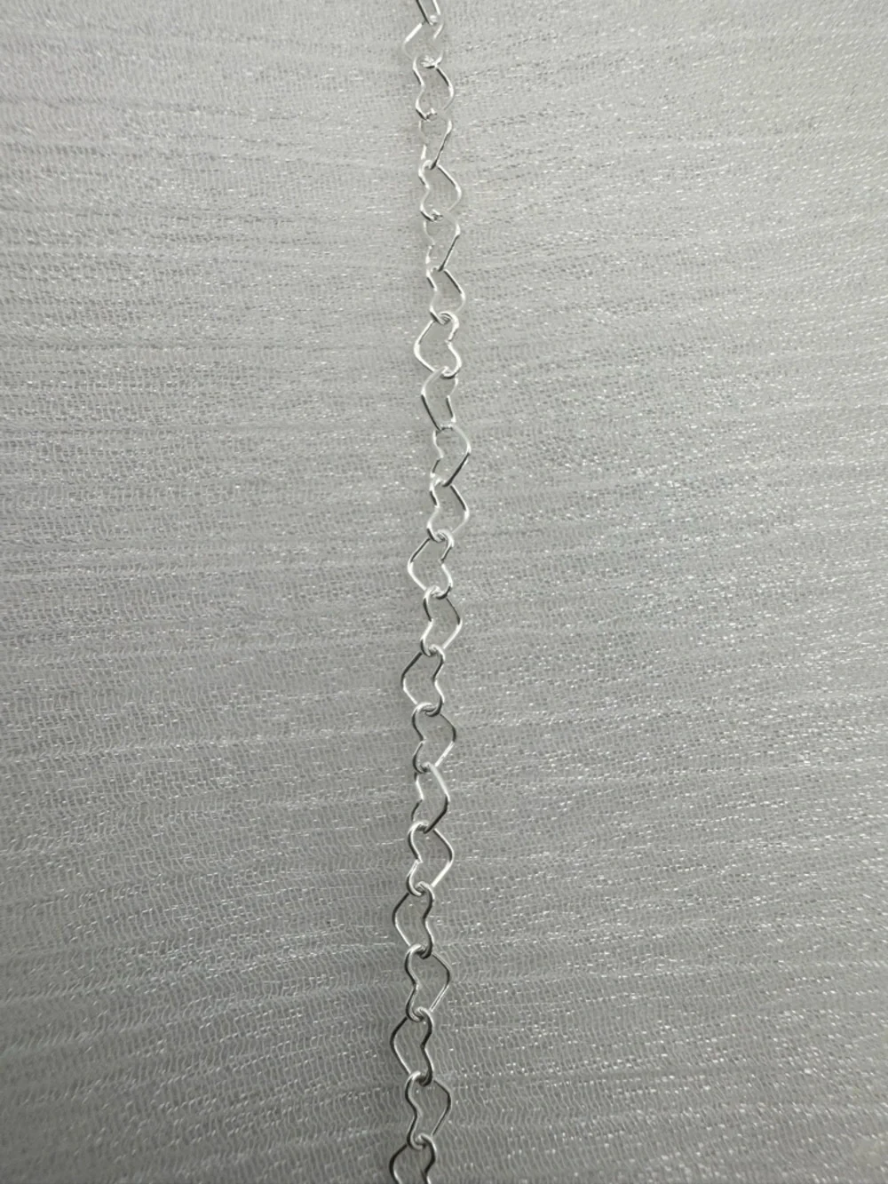 3mm Silver Heart Link Chain Custom Bracelet (S925)